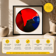 Charger l'image dans la galerie, Œuvre abstraite personnalisée sur vinyle - mockup 2