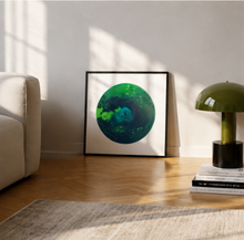 Charger l'image dans la galerie, Emerald Forest – Affiche artistique encadrée | Art sur vinyle - mockup 2