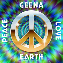 Charger l&#39;image dans la galerie, Geena  ‎– Peace Love Earth EP front cover
