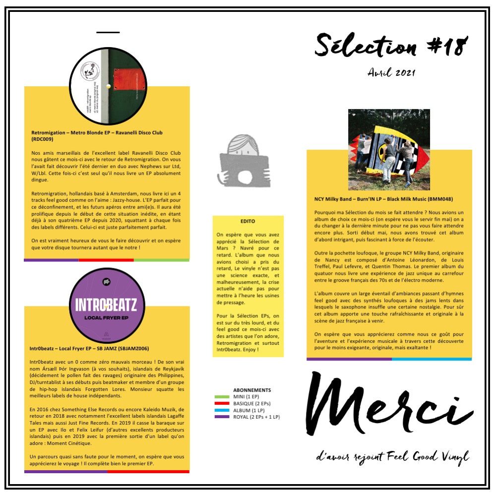 Sélection Feel Good #18 - Je rattrape [2xEP] achat unique  - back cover